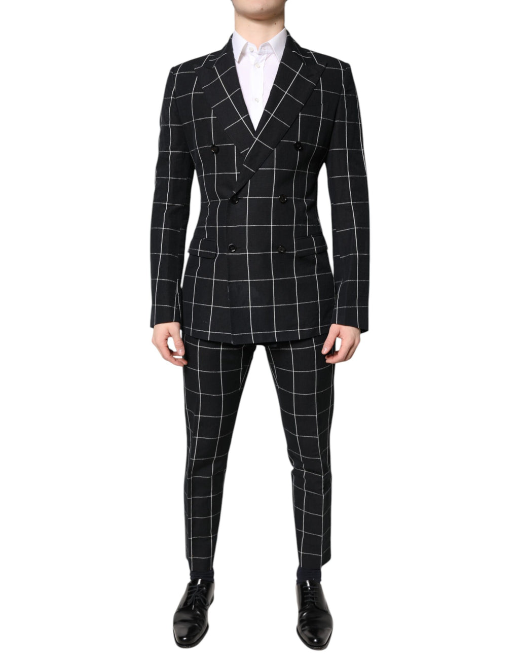 Dark Gray TAORMINA Double Breasted 2 Piece Suit