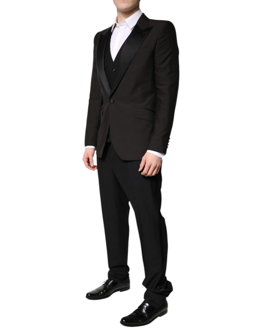 Dark Gray Single Breasted Formal 3 Piece Suit