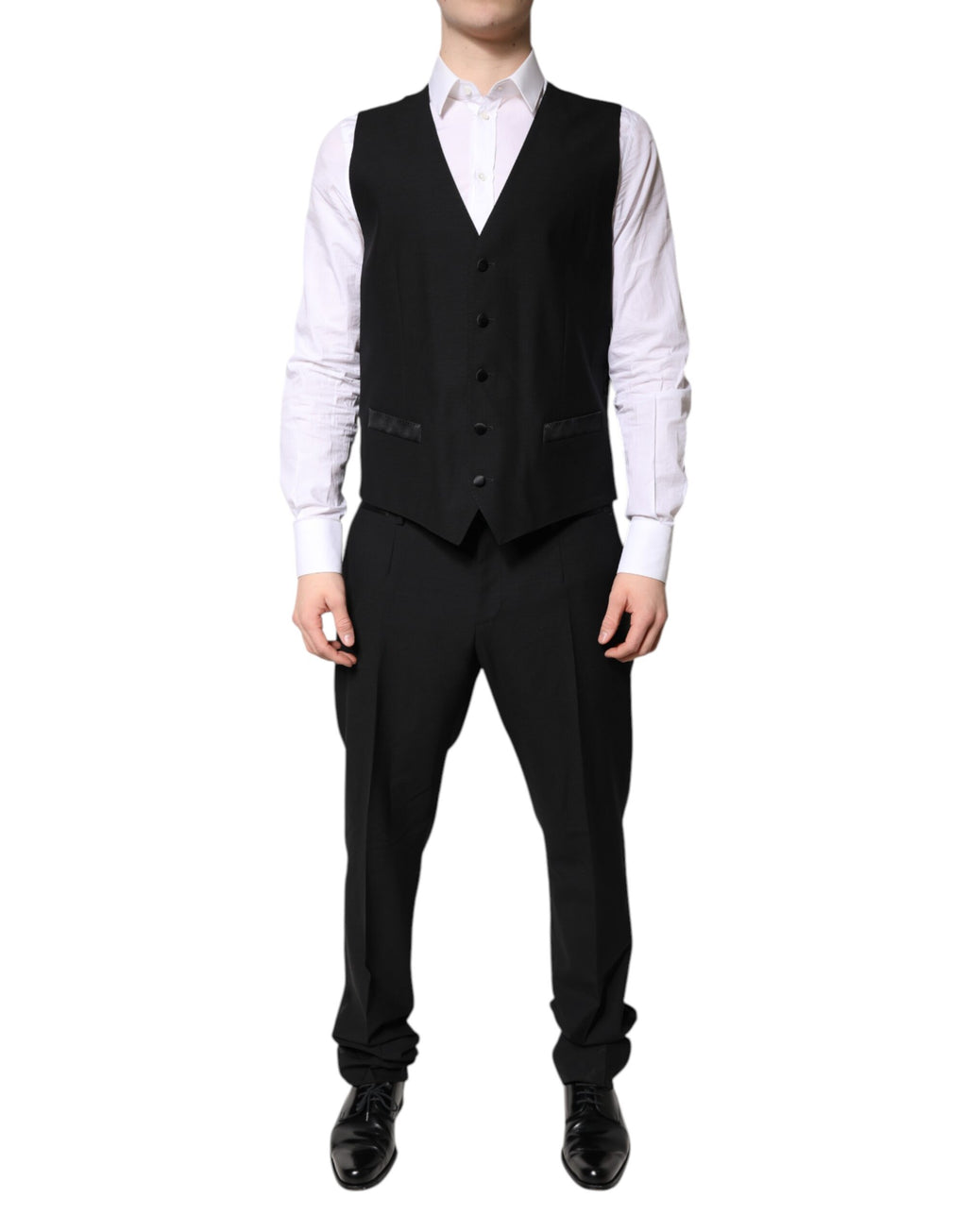 Dark Gray Single Breasted Formal 3 Piece Suit