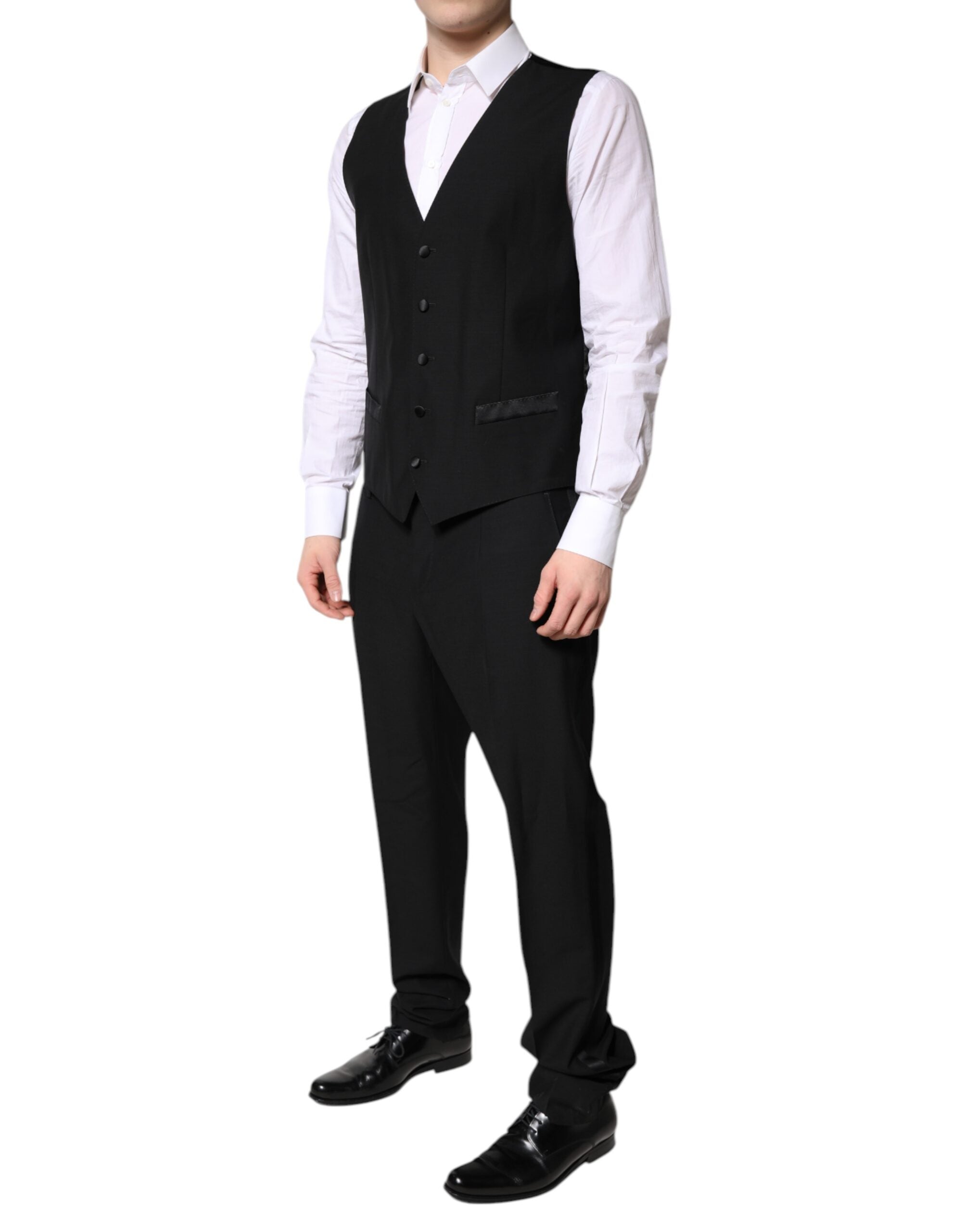 Dark Gray Single Breasted Formal 3 Piece Suit