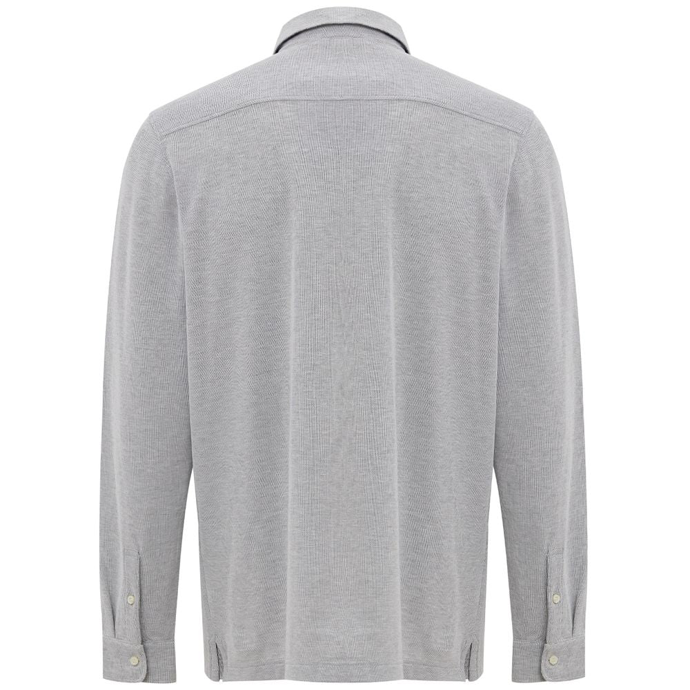 Gray Cotton Dress Shirt