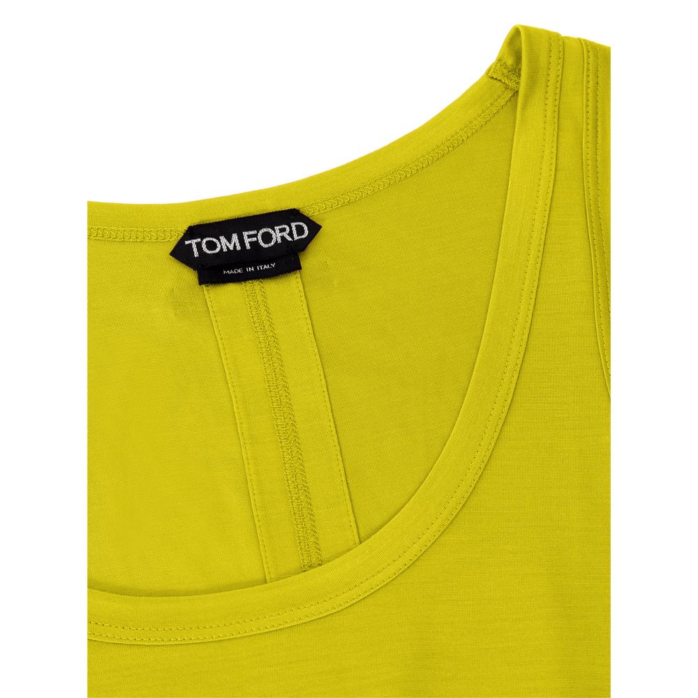 Yellow Silk Tank Tops