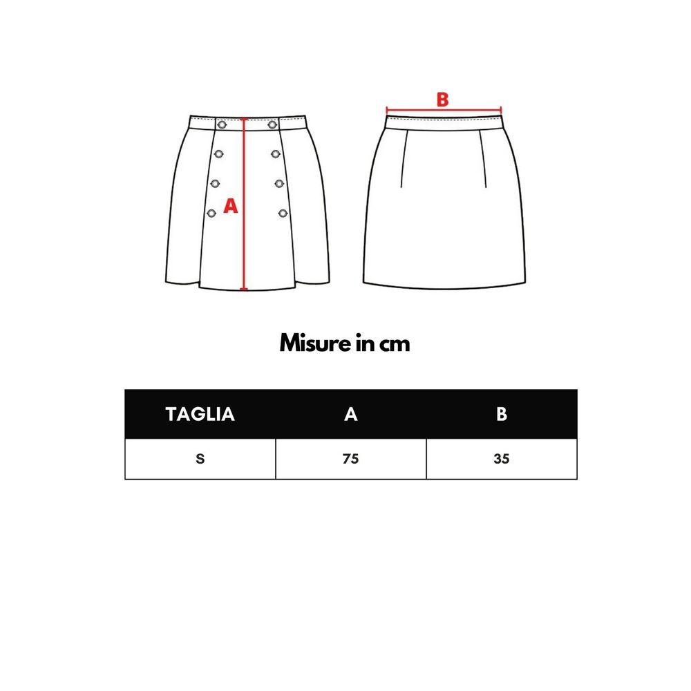 Blue Viscose Midi Skirt