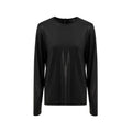 Black Viscose Long Sleeve T-Shirt