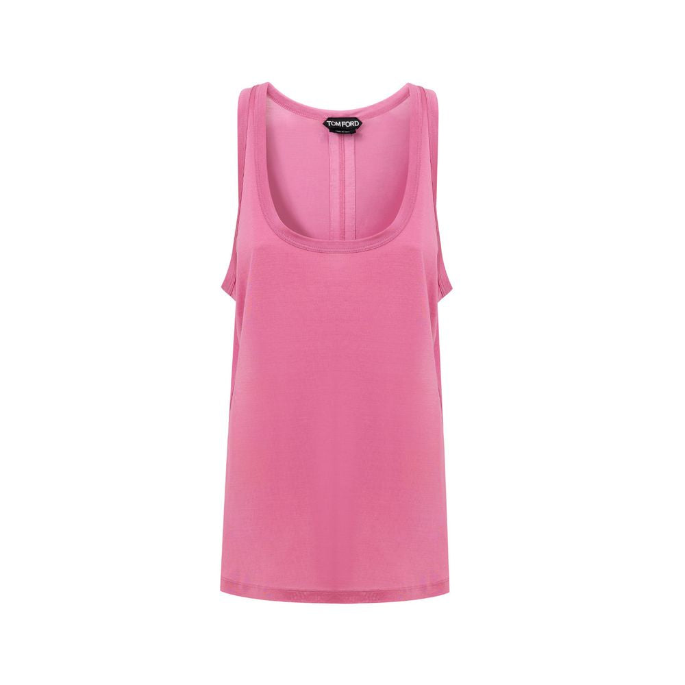 Pink Silk Tank Tops