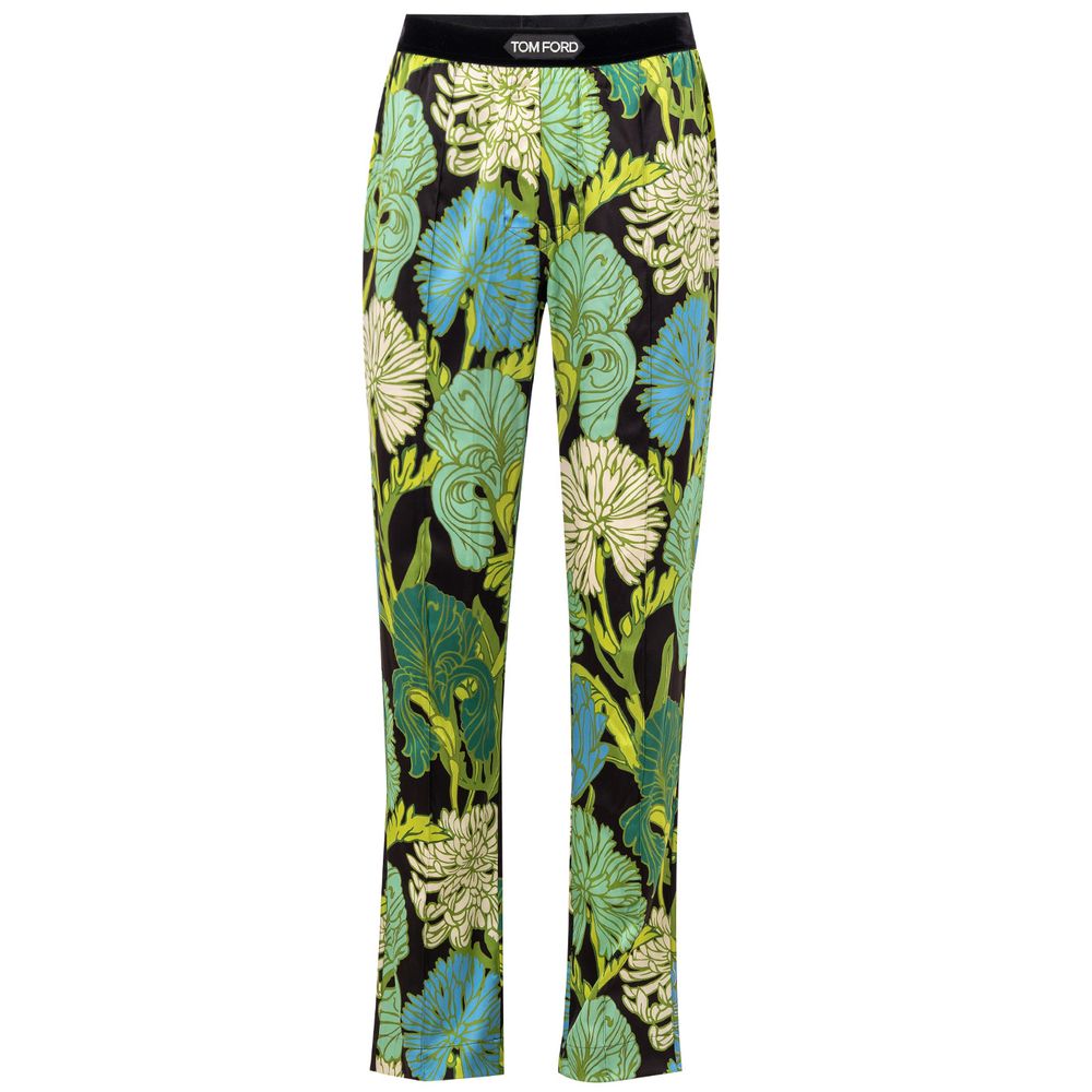 Multicolor Silk Bottoms Sleepwear