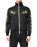 Black Logo Turtleneck Zip Bomber Jacket