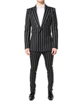 Dark Gray Striped SICILIA Formal 2 Piece Suit
