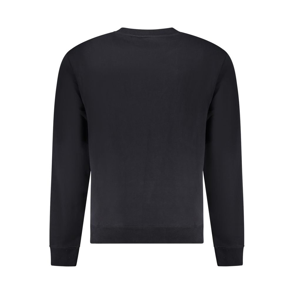 Black Cotton Men Sweatshirt
