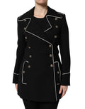Dolce & Gabbana Black Wool Double Breasted Blazer Jacket