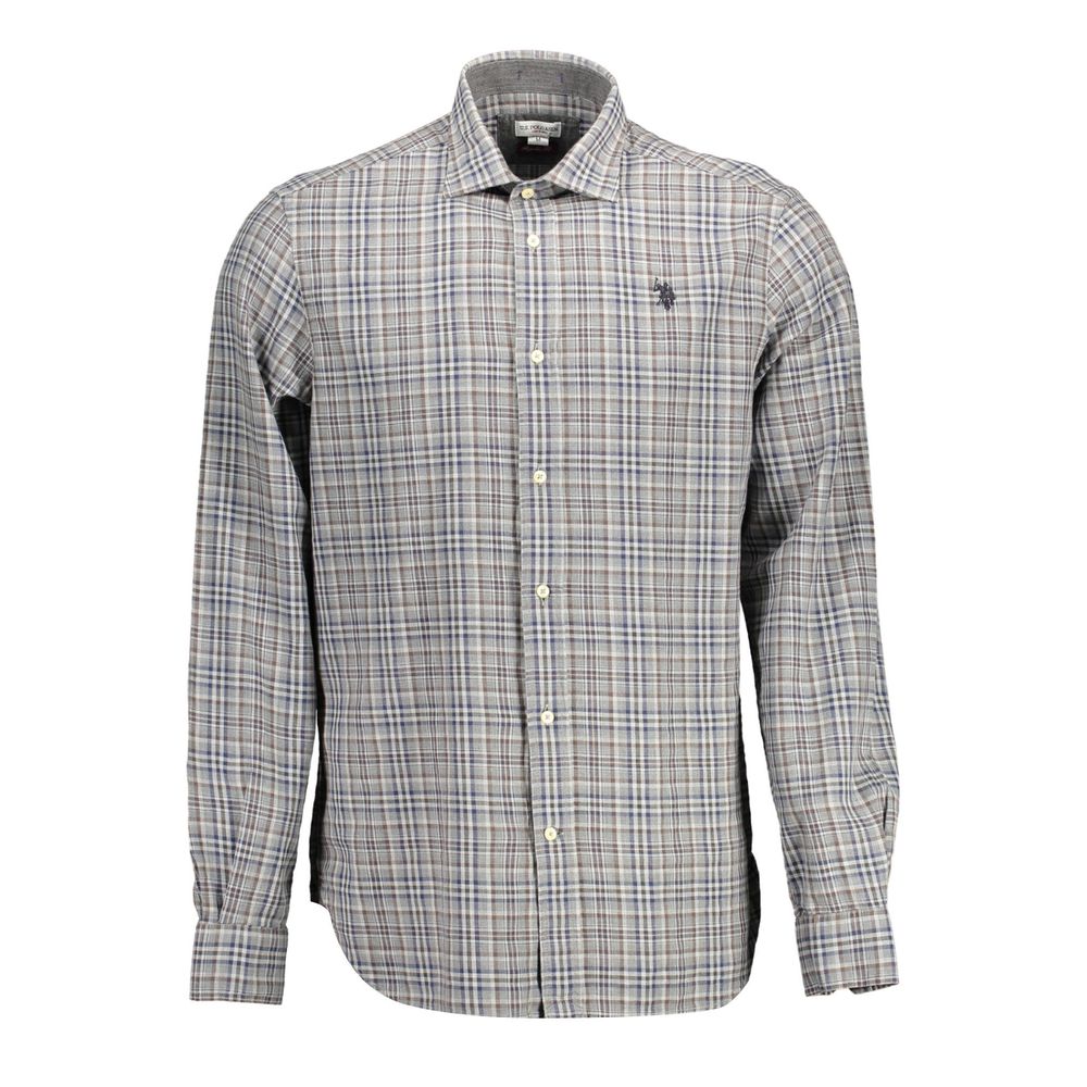 Gray Cotton Men's Shirt