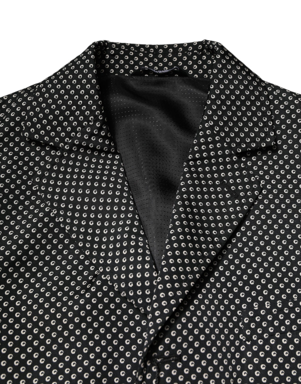 Dark Gray White Patterned Men Suit Coat Blazer