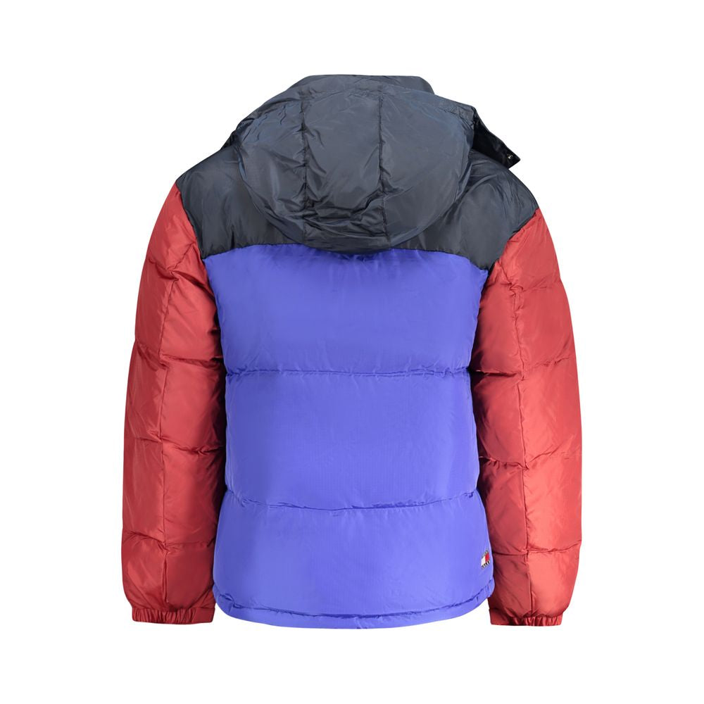 Blue Polyester Men's Jacket