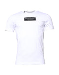 White Cotton Logo Patch Crew Neck T-shirt