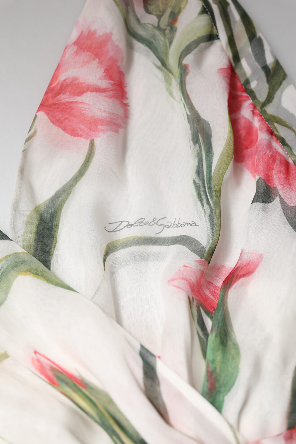 White Floral Silk Halter A-line Maxi Dress