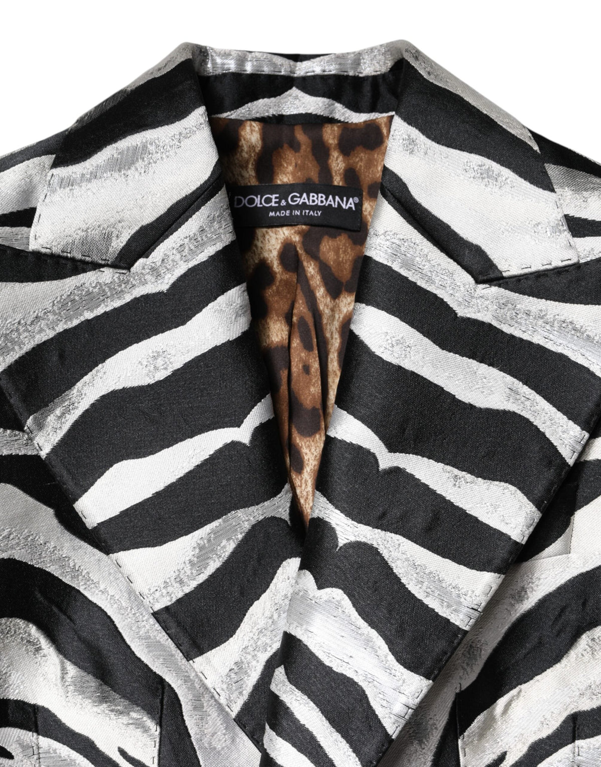 Dolce & Gabbana Black Silver Polyester Women Blazer Jacket