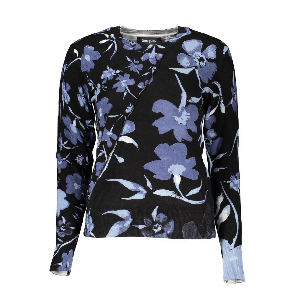 Black Viscose Woman Sweater
