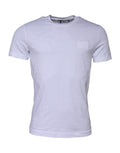White Cotton Logo Patch Crew Neck T-shirt