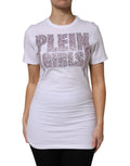 White Embellished CrewNeck Short Sleeve T-shirt