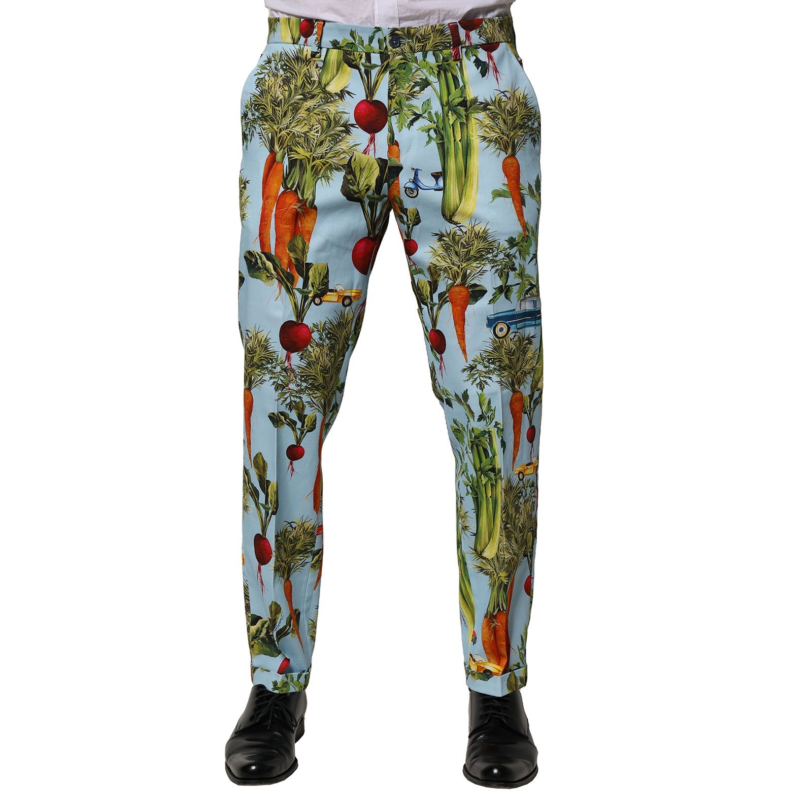 Multicolor Cotton Tapered Men Pants