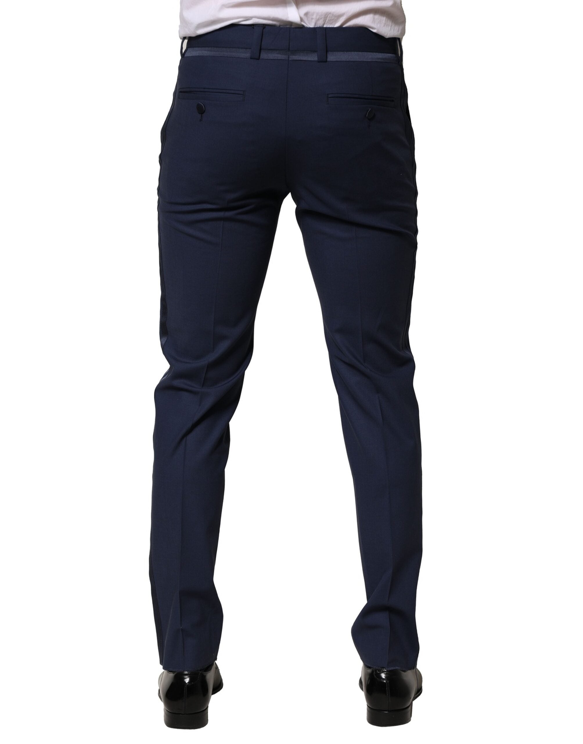 Dark Blue Wool Dress Formal Pants