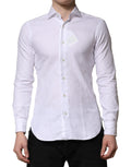 White Long Sleeves Collared Dress Formal Shirt