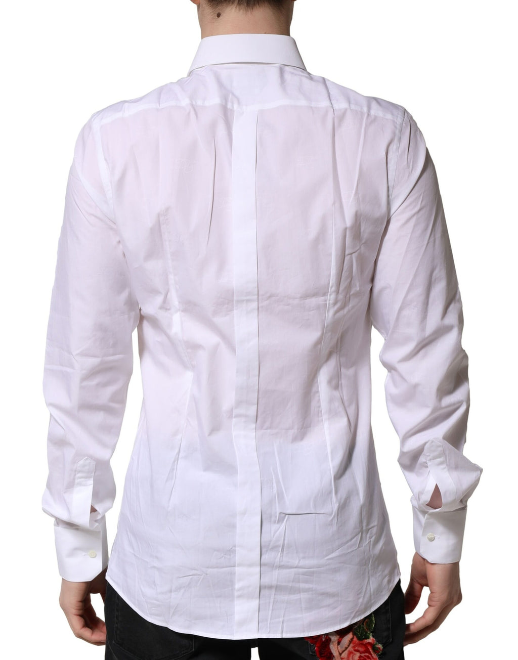 White GOLD Long Sleeves Dress Formal Shirt