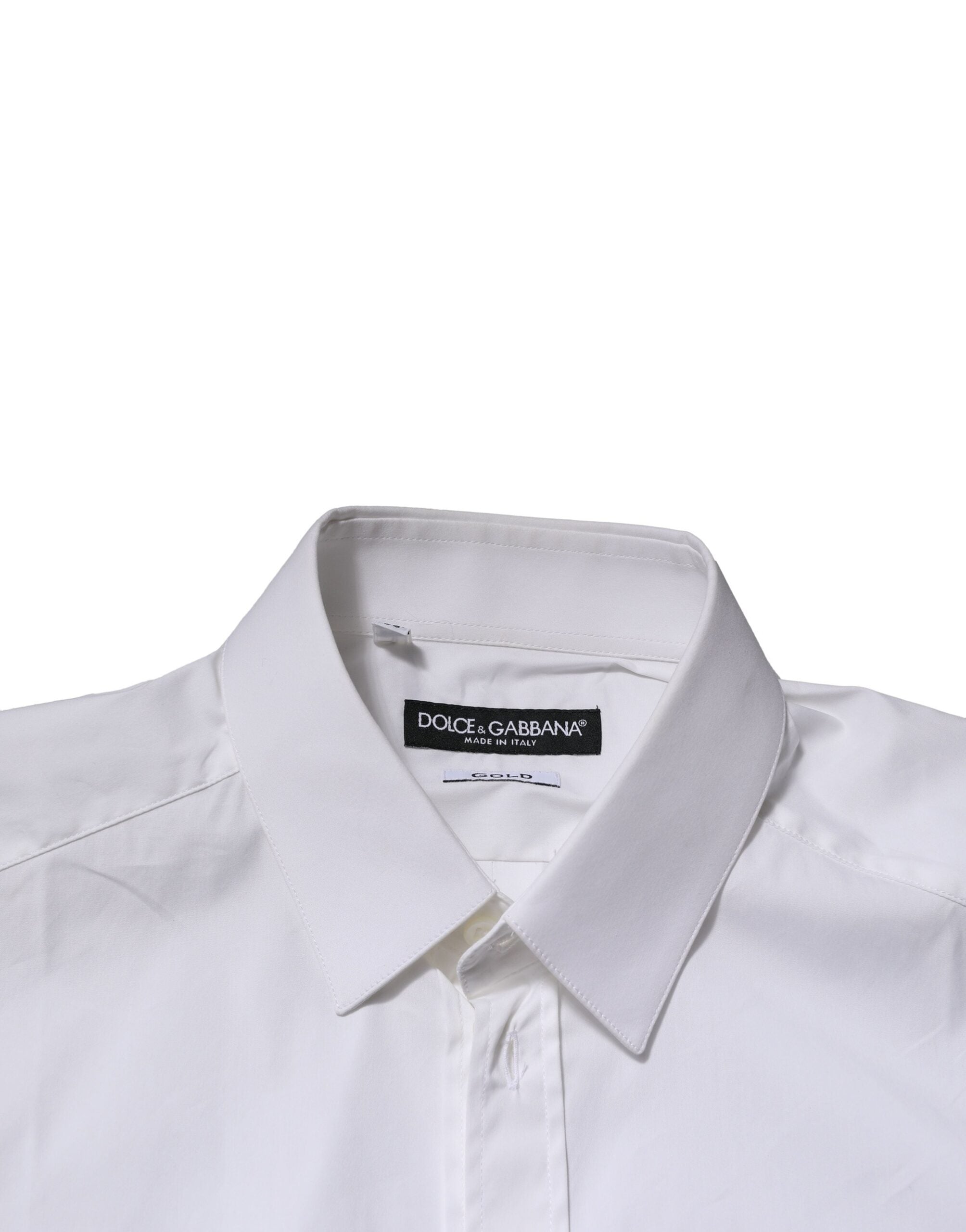 White GOLD Long Sleeves Dress Formal Shirt