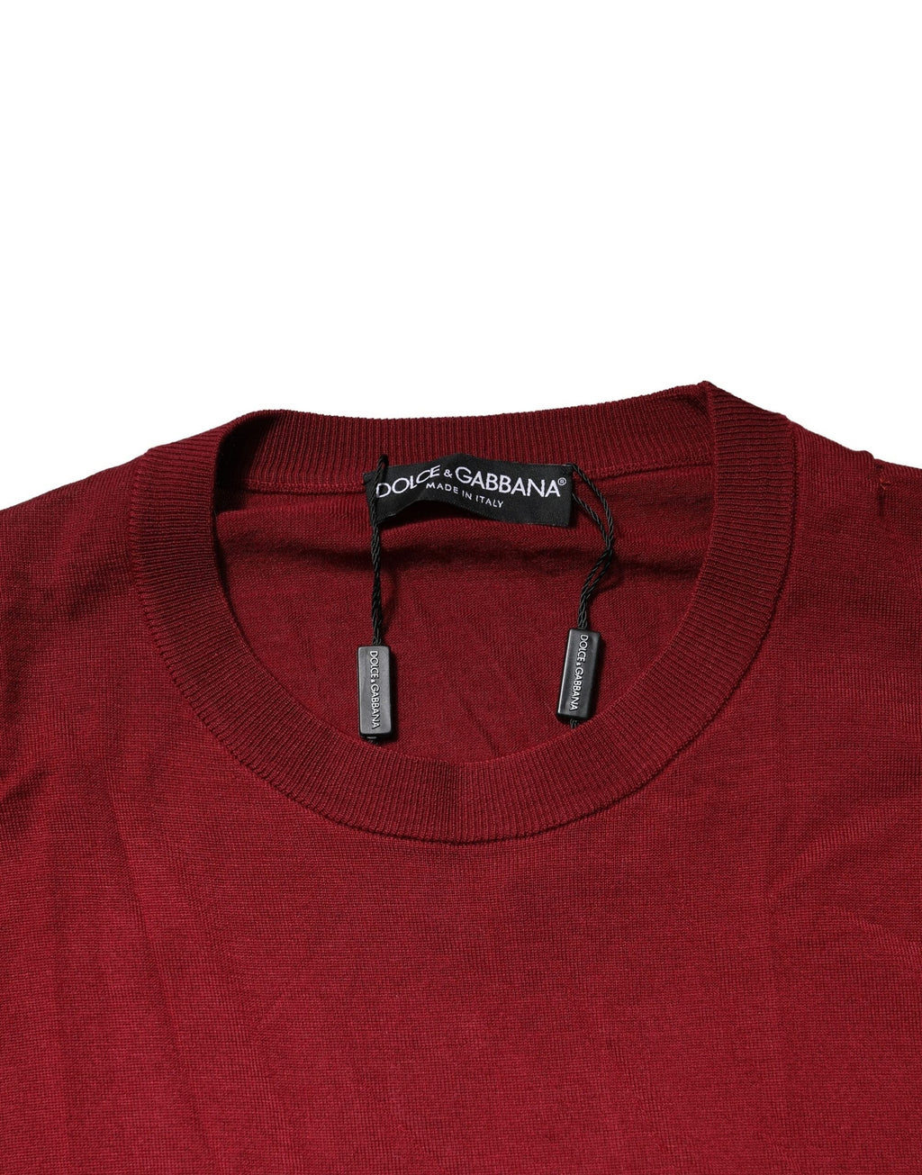 Dolce & Gabbana Maroon Cashmere Crew Neck Sweatshirt Sweater