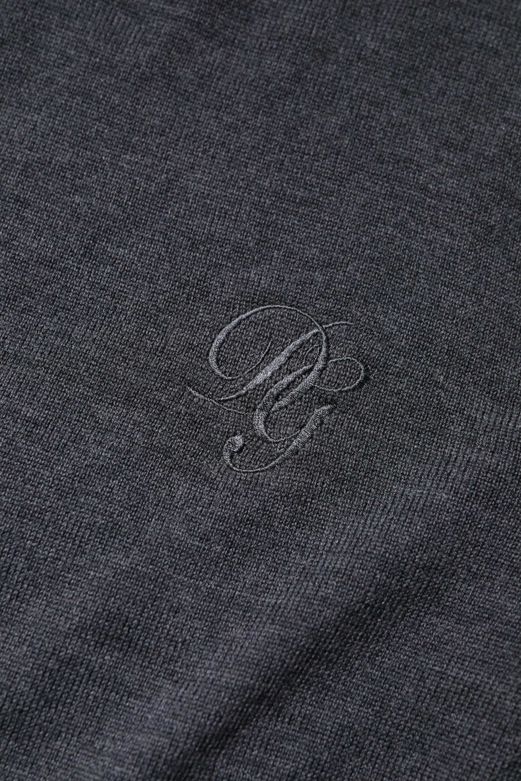 Dark Gray Wool Crew Neck Sweatshirt Sweater