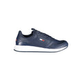 Blue Polyurethane Men Sneaker