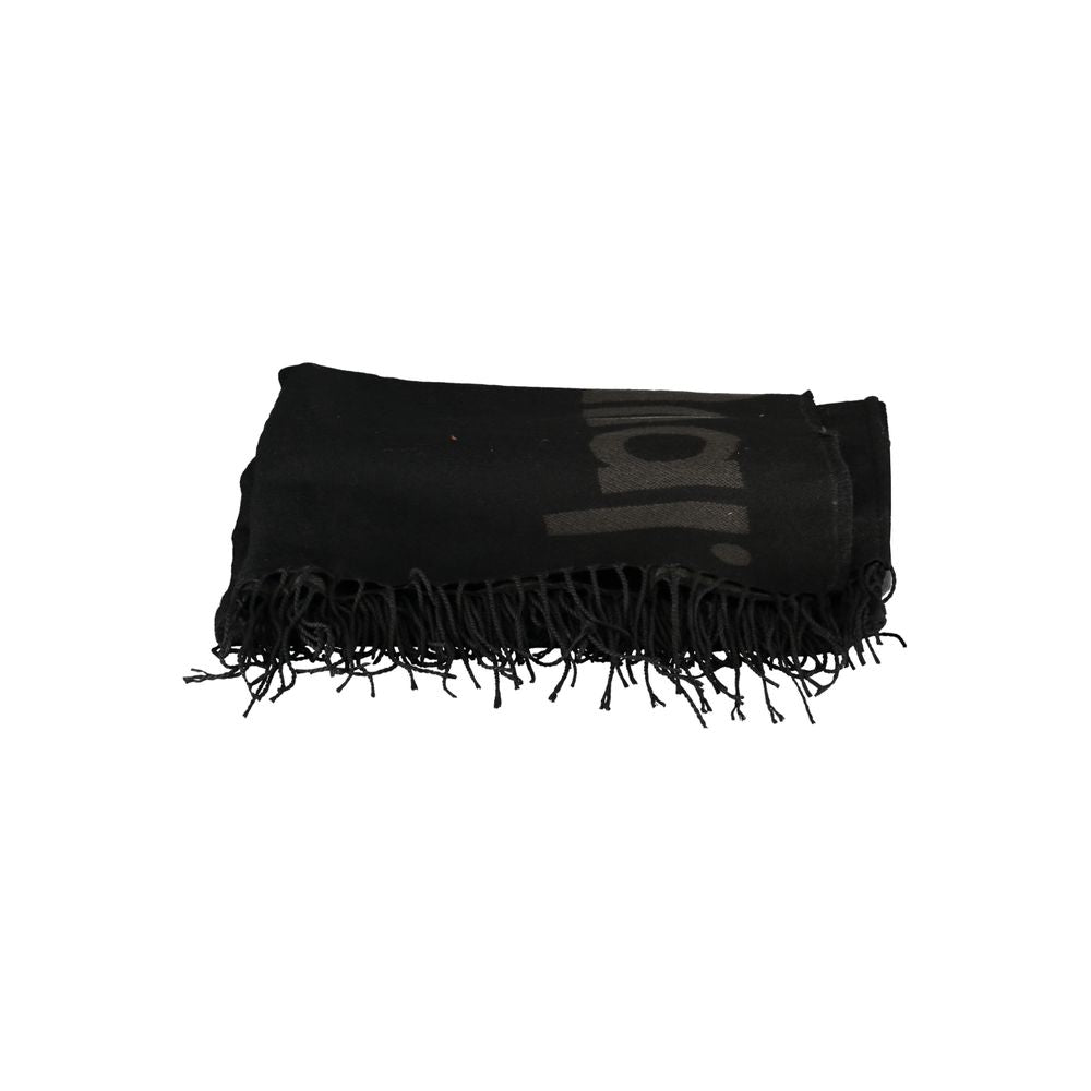 Black Polyester Women Poncho