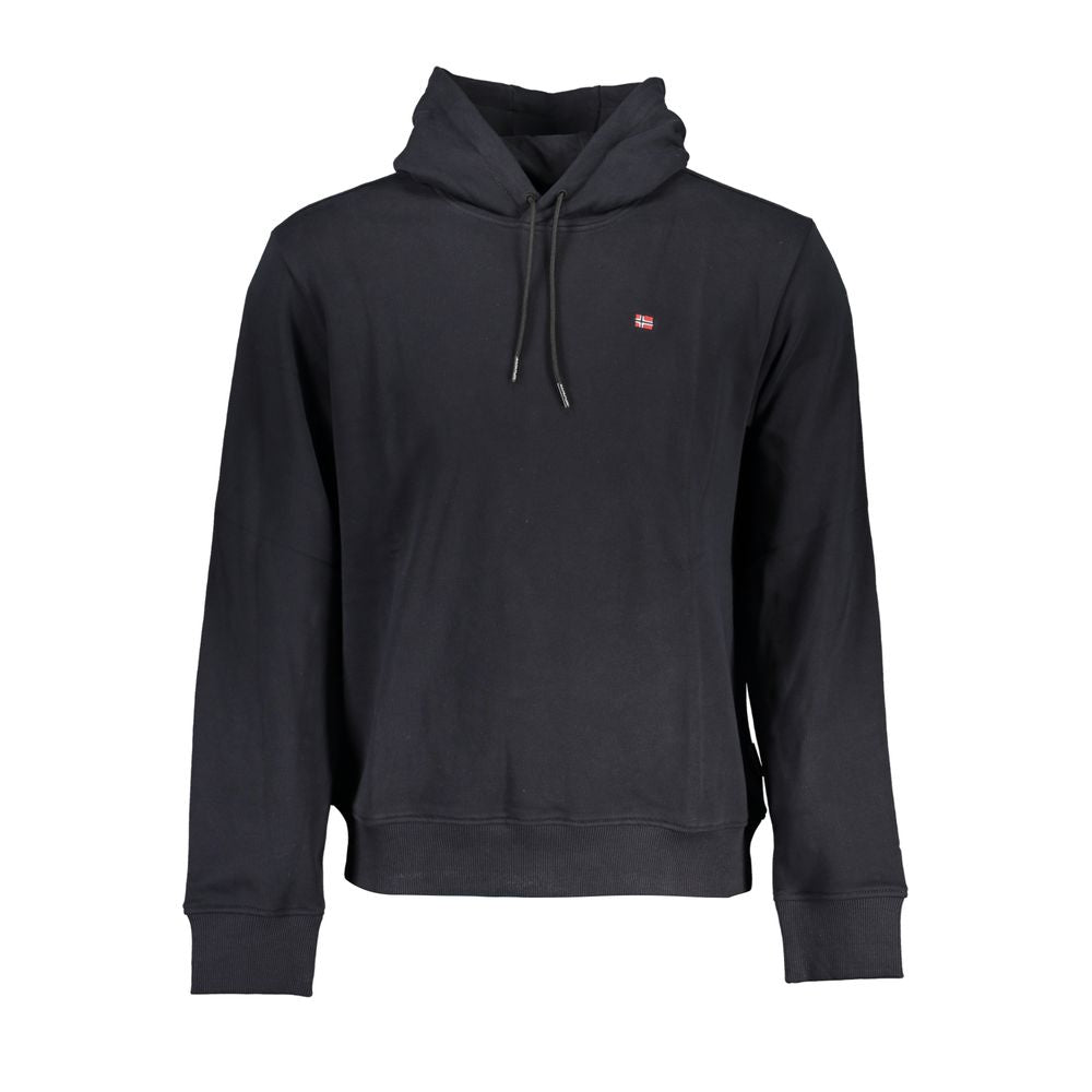 Black Cotton Men's Hoodie