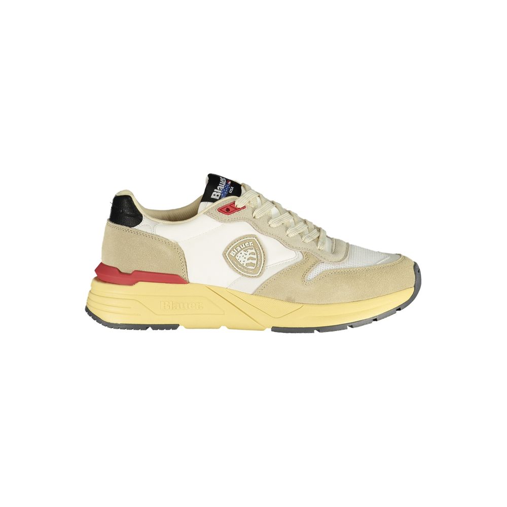Beige Polyurethane Men Sneaker