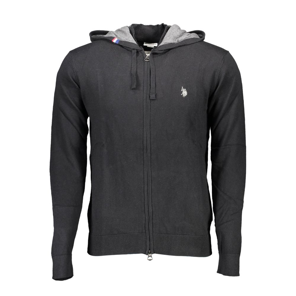 Black Cotton Men's Sweater