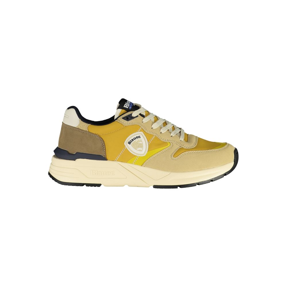 Beige Polyurethane Men Sneaker
