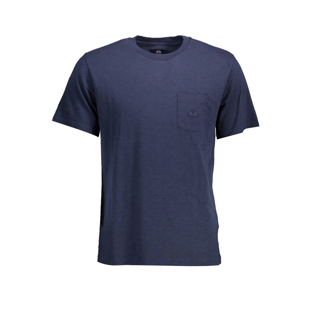 Blue Cotton Men's T-Shirt