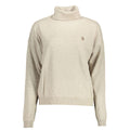 Beige Fabric Women's Sweater