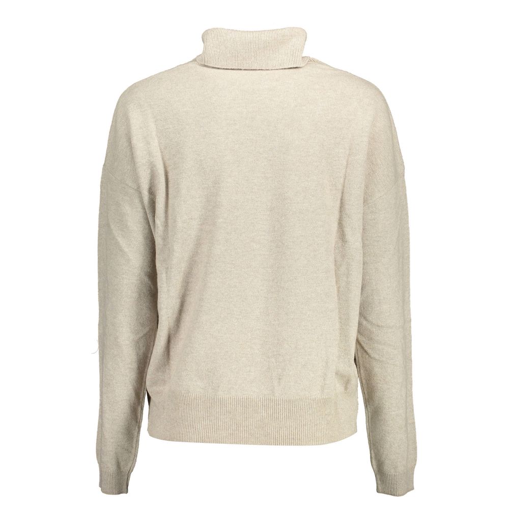 Beige Fabric Women's Sweater