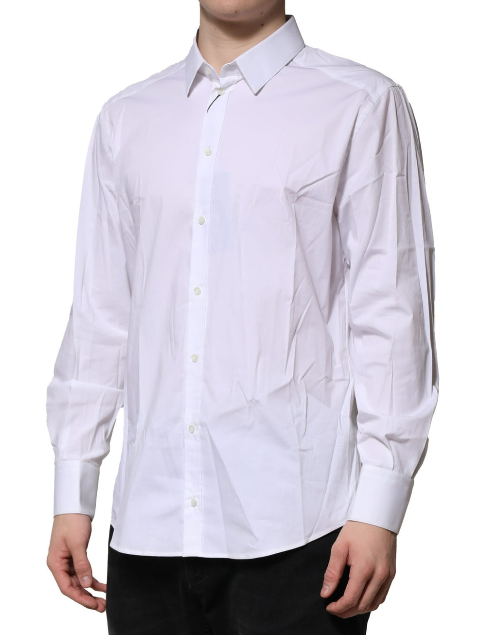White GOLD Long Sleeves Dress Formal Shirt