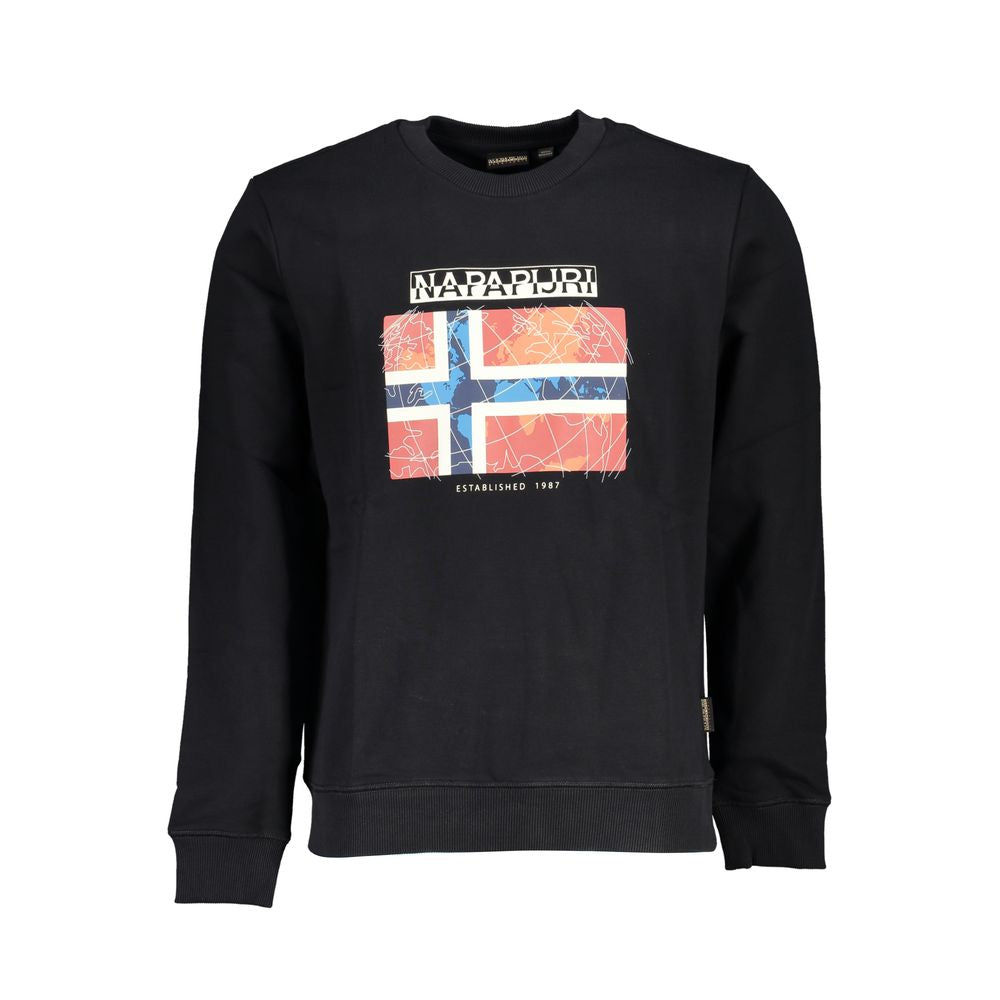 Black Cotton Men's Sweatshirt