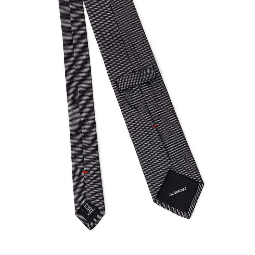 Jil Sander Gray Silk Tie