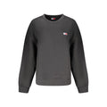 Black Cotton Women Sweatshirt