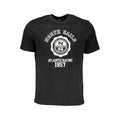 Black Cotton Men T-Shirt