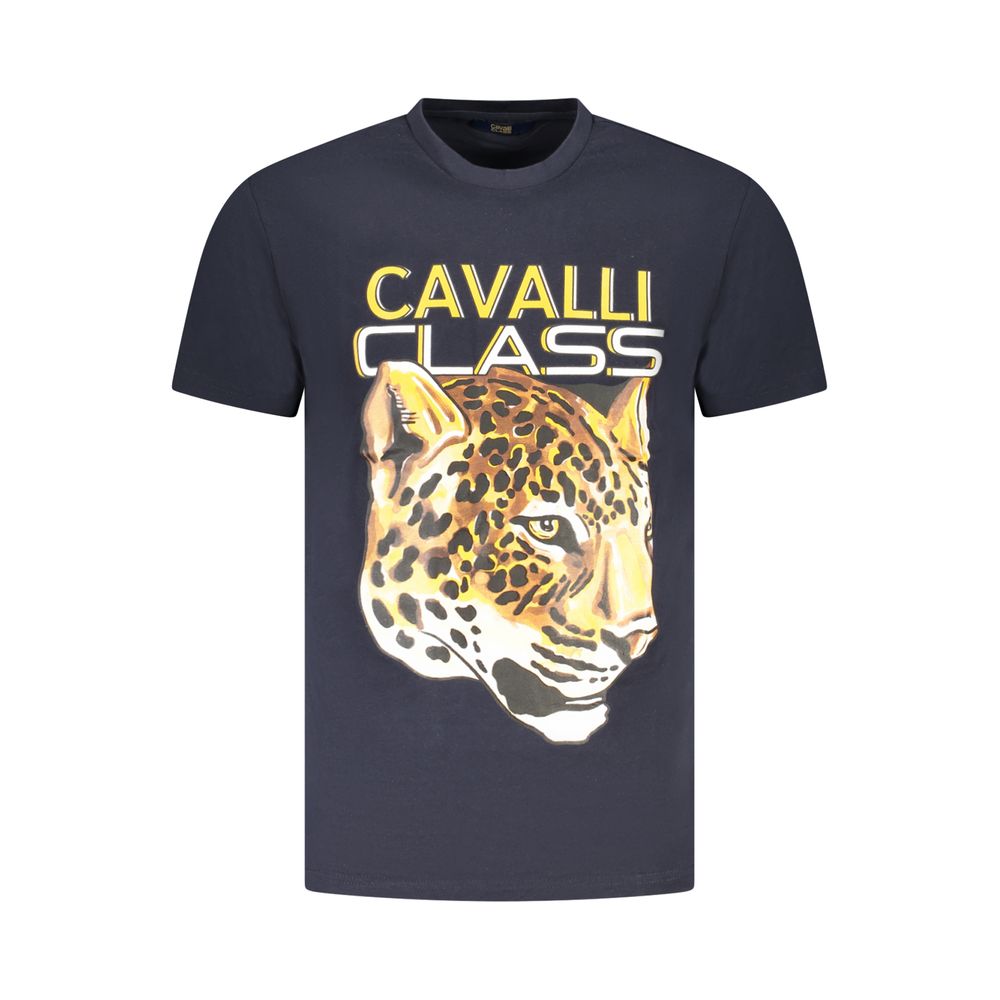 Blu Cotton Men T-Shirt