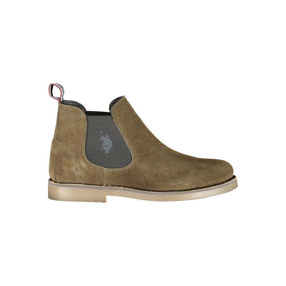 Green Leather Men's Boot