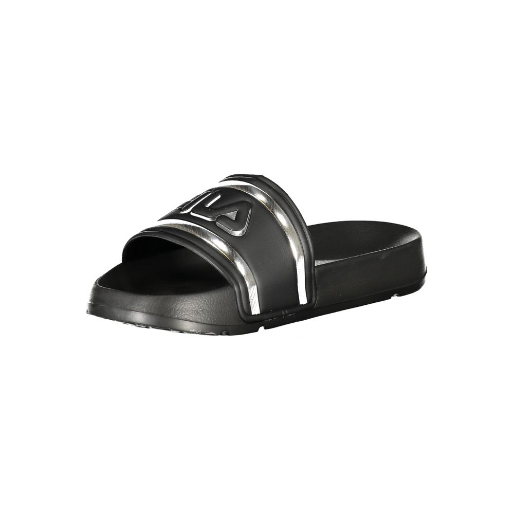 Black Polyurethane Women's Slipper