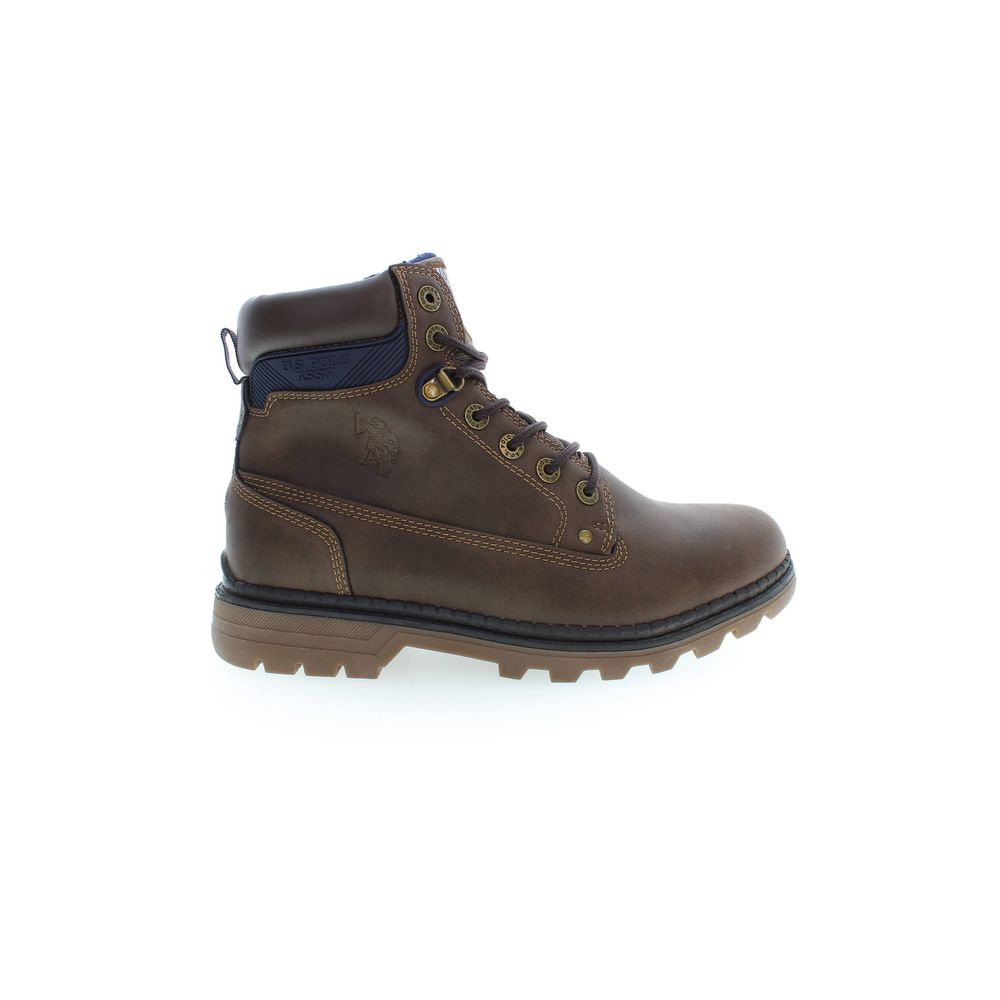 Brown Polyurethane Men's Boot