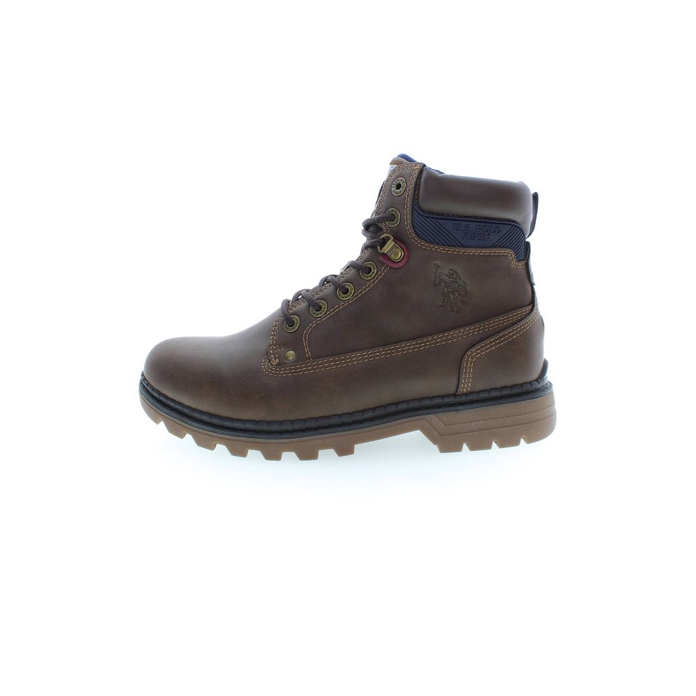 Brown Polyurethane Men's Boot