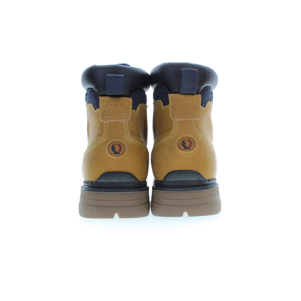Beige Synthetic Men's Boot